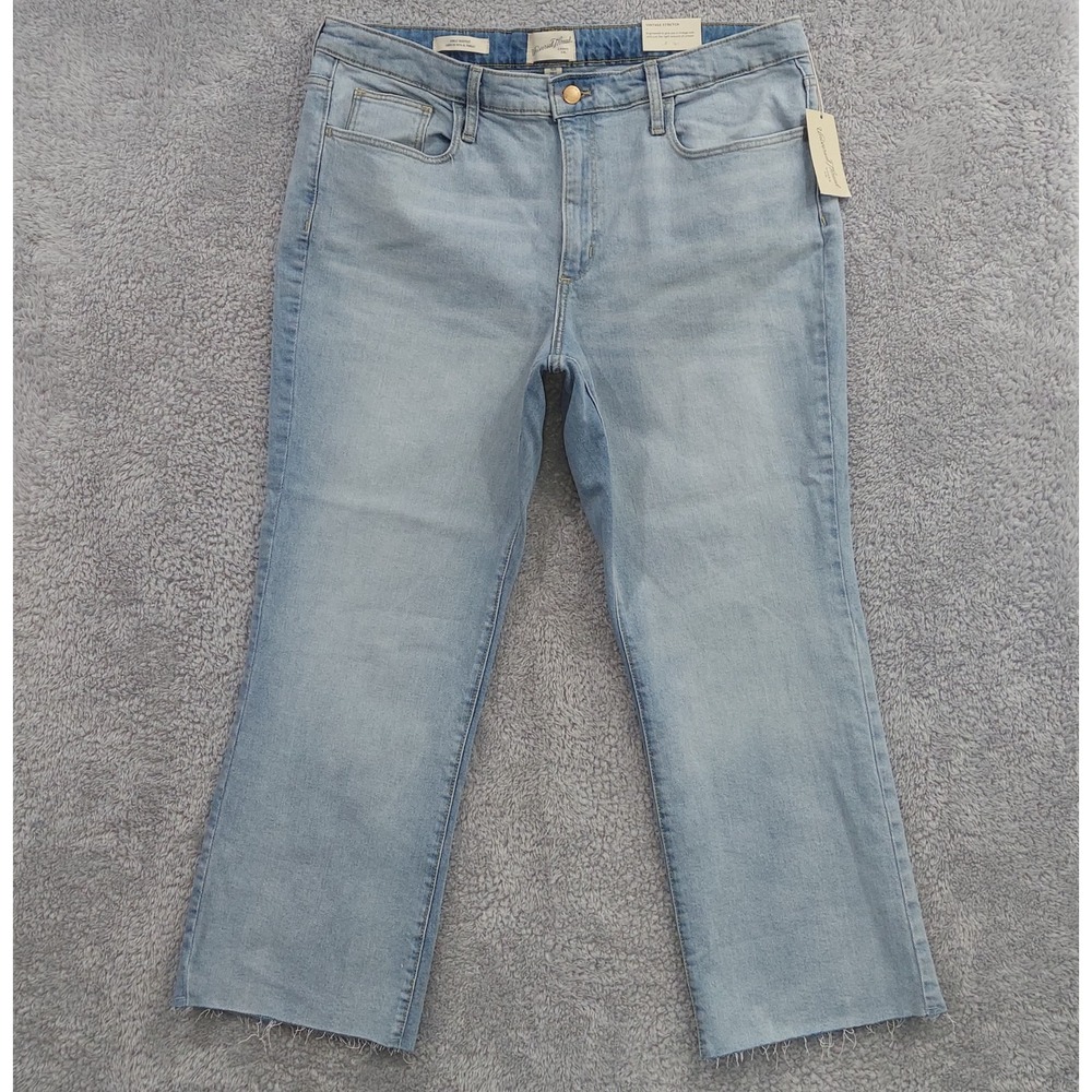 Universal Thread Ankle Bootcut Raw Hem Women Size‎ 16 Light Blue Denim Jeans NWT